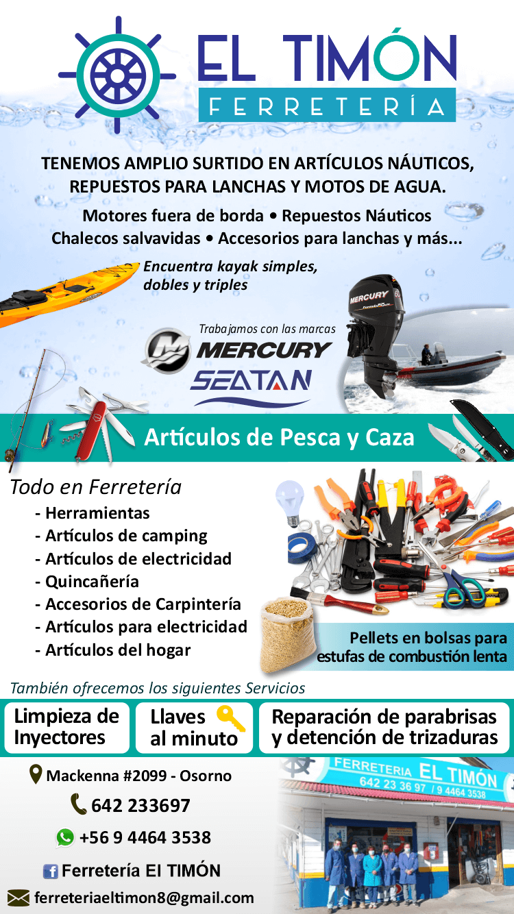 articulos pesca y caza en osorno