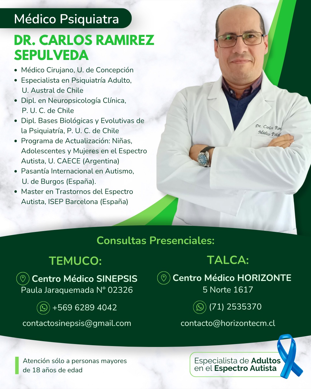 psiquiatra especialista de adultos en el espectro autista