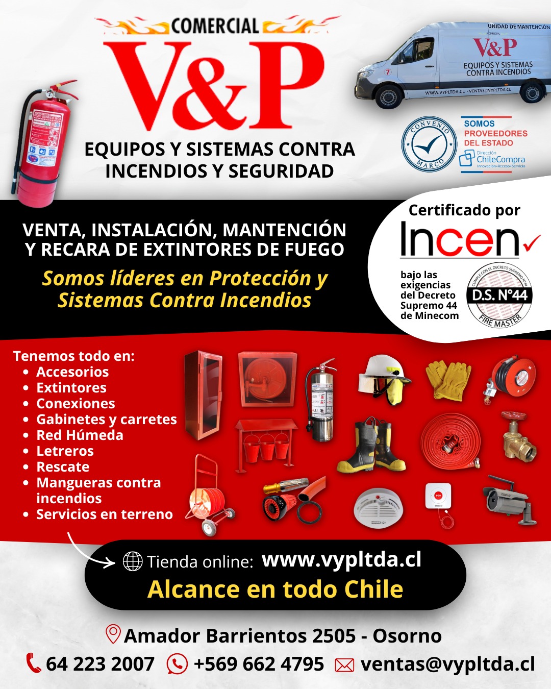 venta recarga extintores en osorno