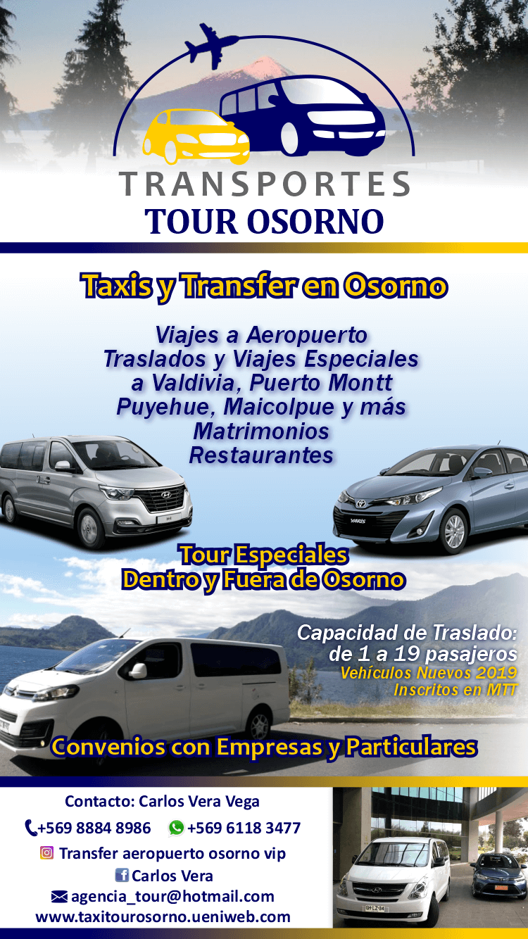 taxi transfer van traslado pasajeros osorno