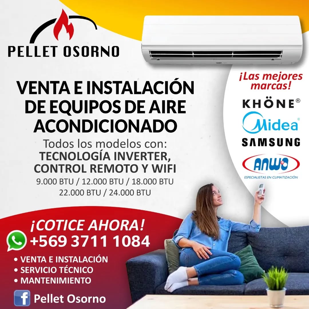 venta instalacion equipos aire acondicionado osorno