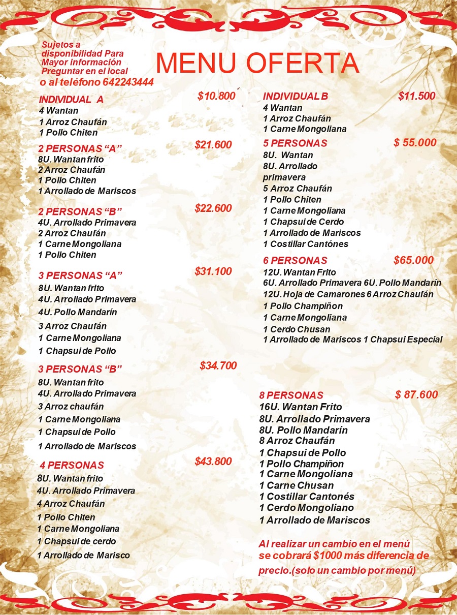carta comida china restaurant chino osorno 1