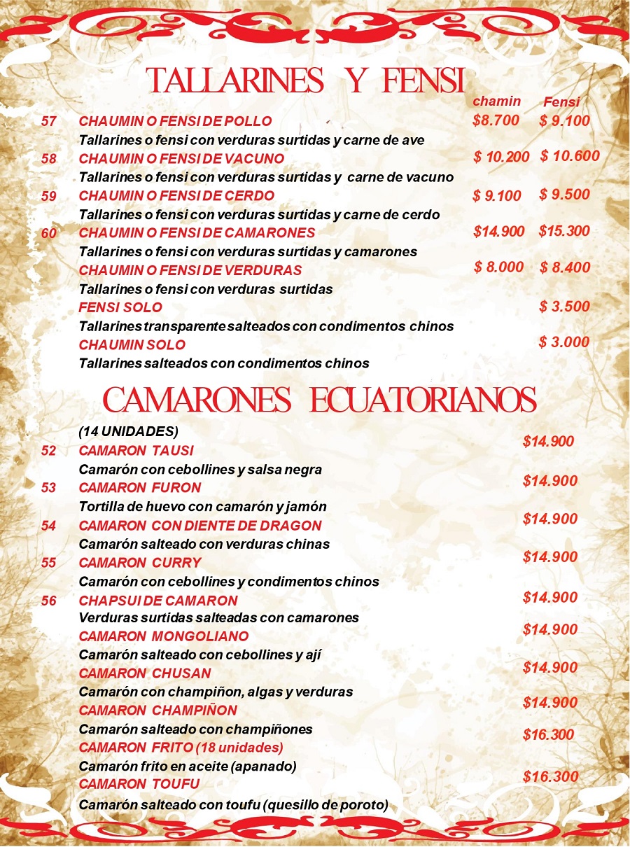 carta comida china restaurant chino osorno 8